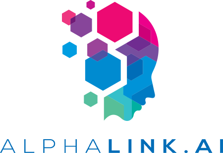 Logo AlphaLink.ai alphalink.ai Logo, artificial intelligence, IOT, software development, Big data analytics, machine learning.